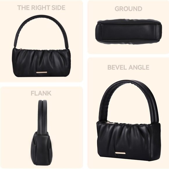 Leather Shoulder Bag for Women Faux PU Large Capacity Elegant Crossbody - Picture 4 of 8